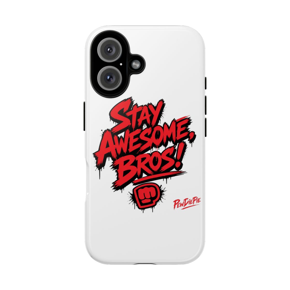 PewDiePie "Stay Awesome, Bros!" Phone Case - alternate angle 2, merchandise